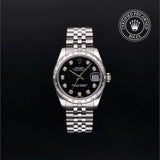 Rolex DateJust Silver Diamond