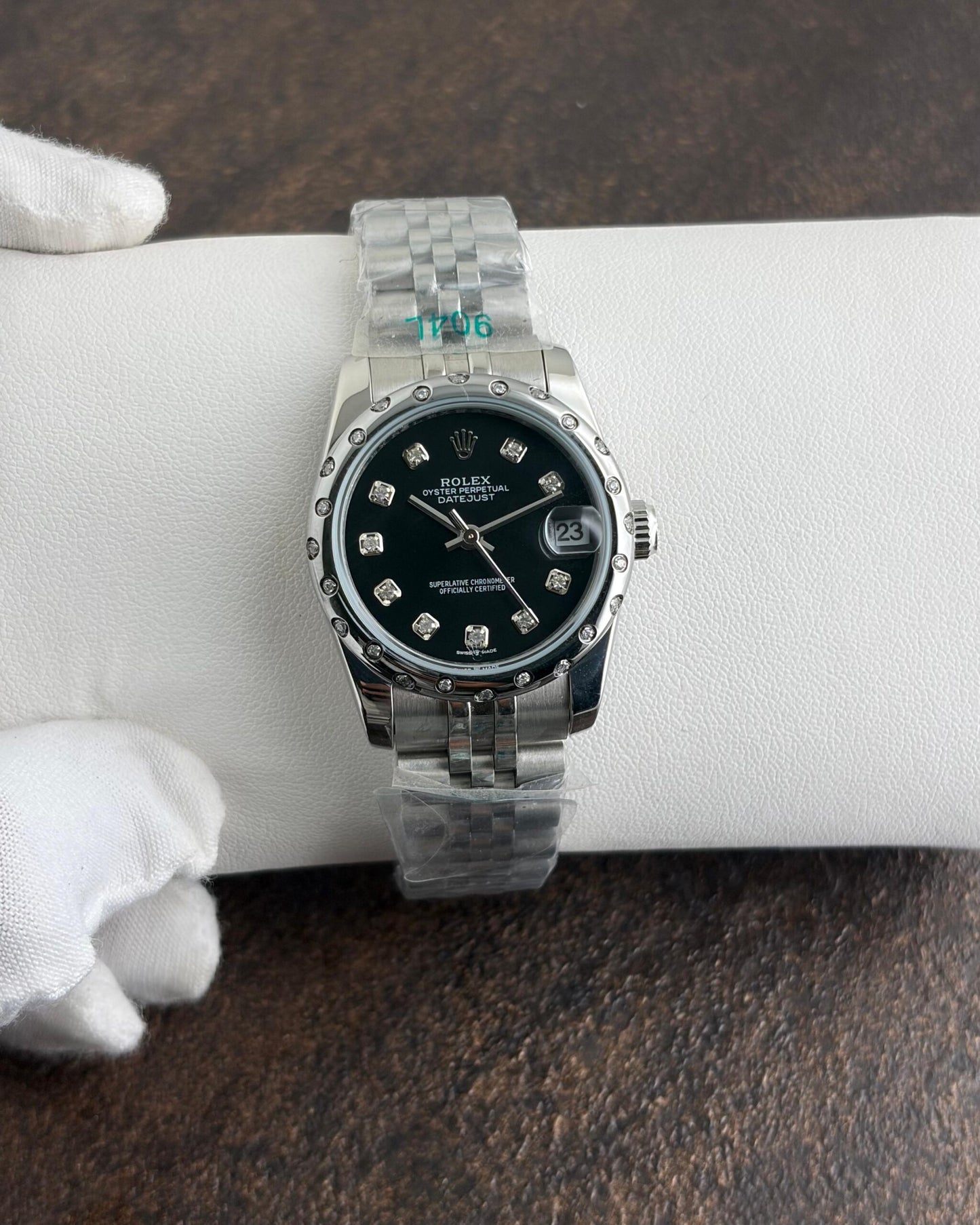 Rolex DateJust Silver Diamond