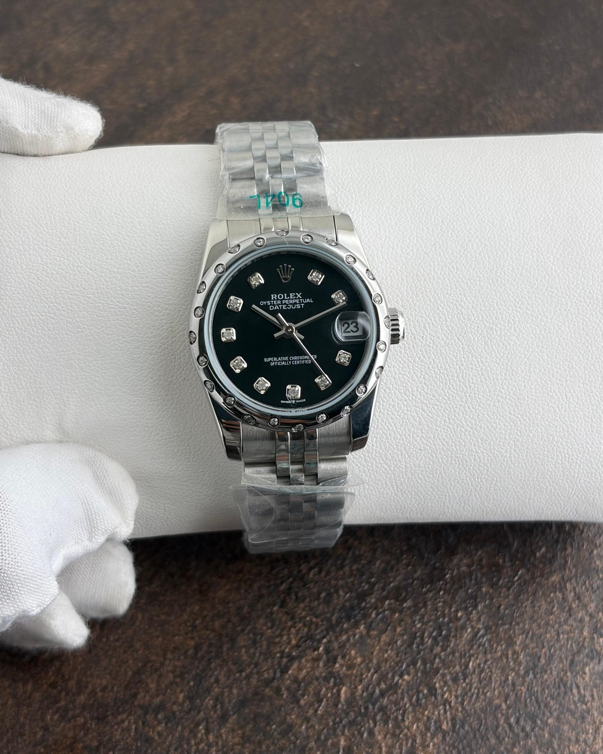 Rolex DateJust Silver Diamond
