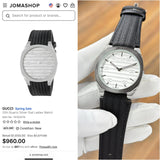 Gucci Silver Matte Black Strap Edition