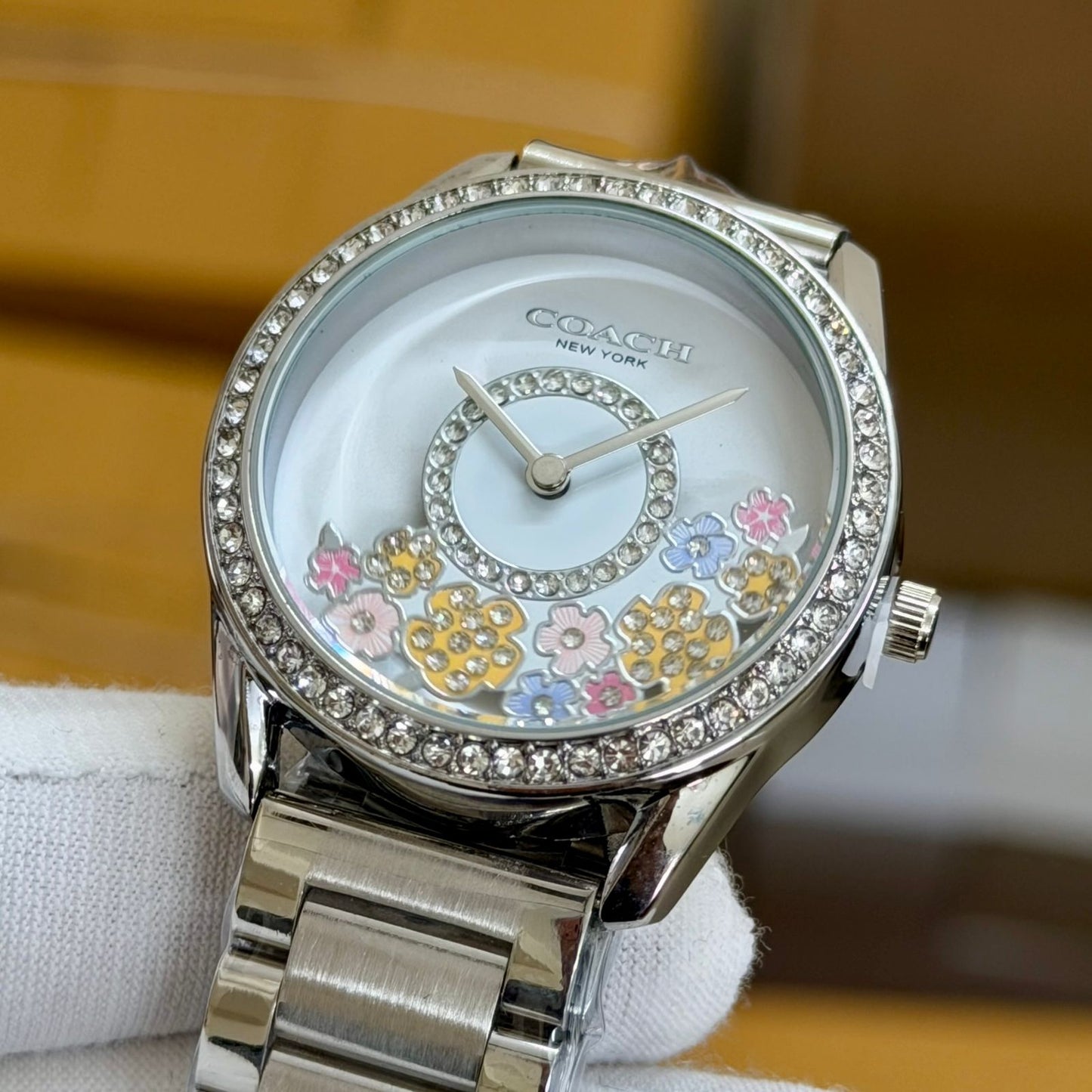 Coach Delancey Silver White Dial
