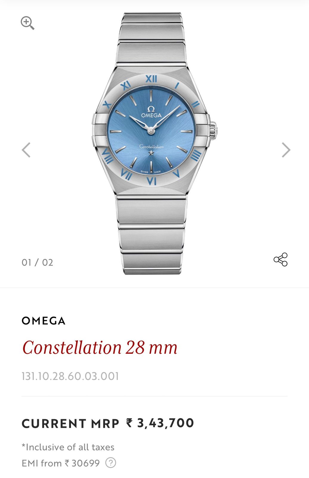 Omega Constellation Chronograph Silver Edition