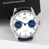 IWC Portugieser Heritage White Dial Blue Chronograph