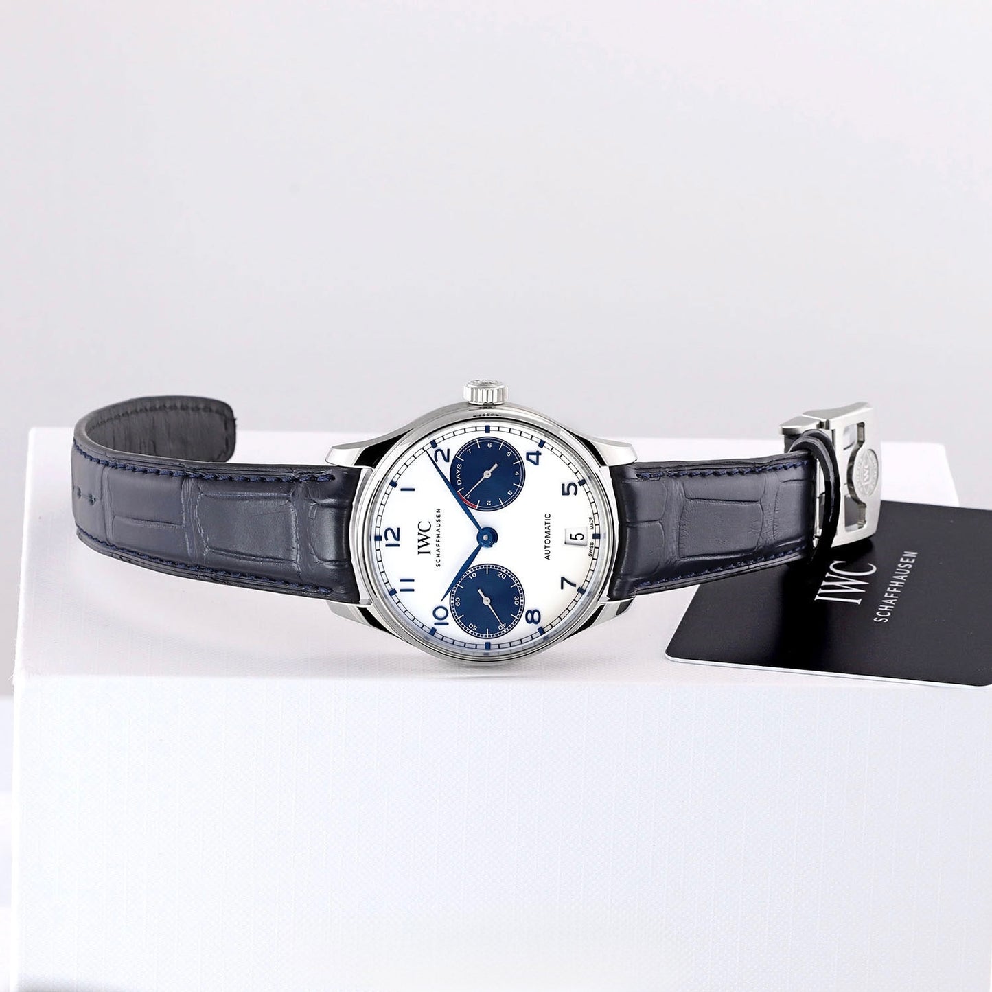 IWC Portugieser Heritage White Dial Blue Chronograph