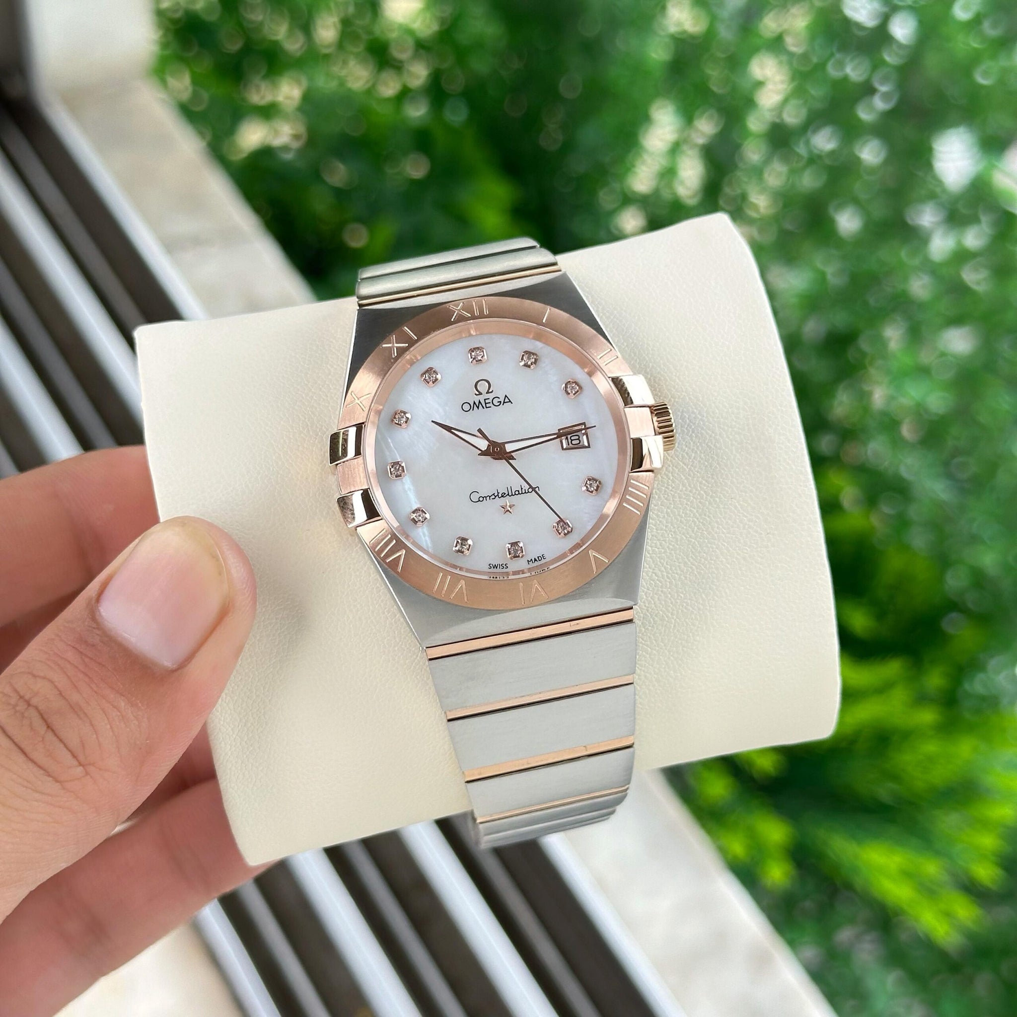 Omega Constellation White Dial Rose Gold Edition