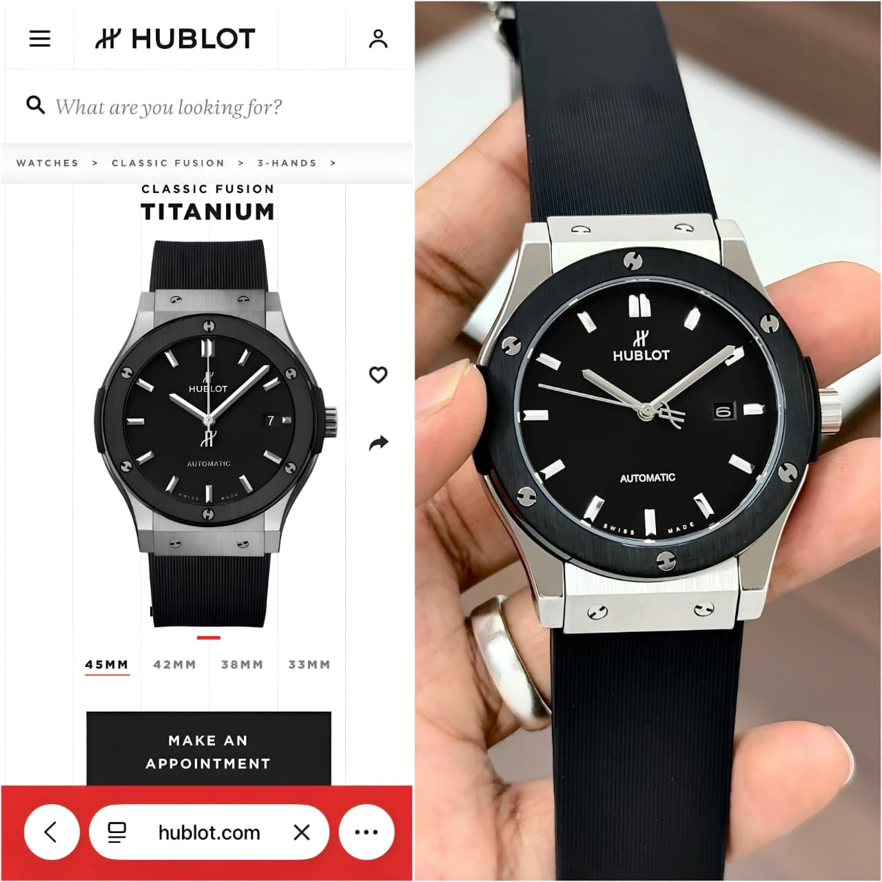 Hublot Classic Fusion Automatic Silve