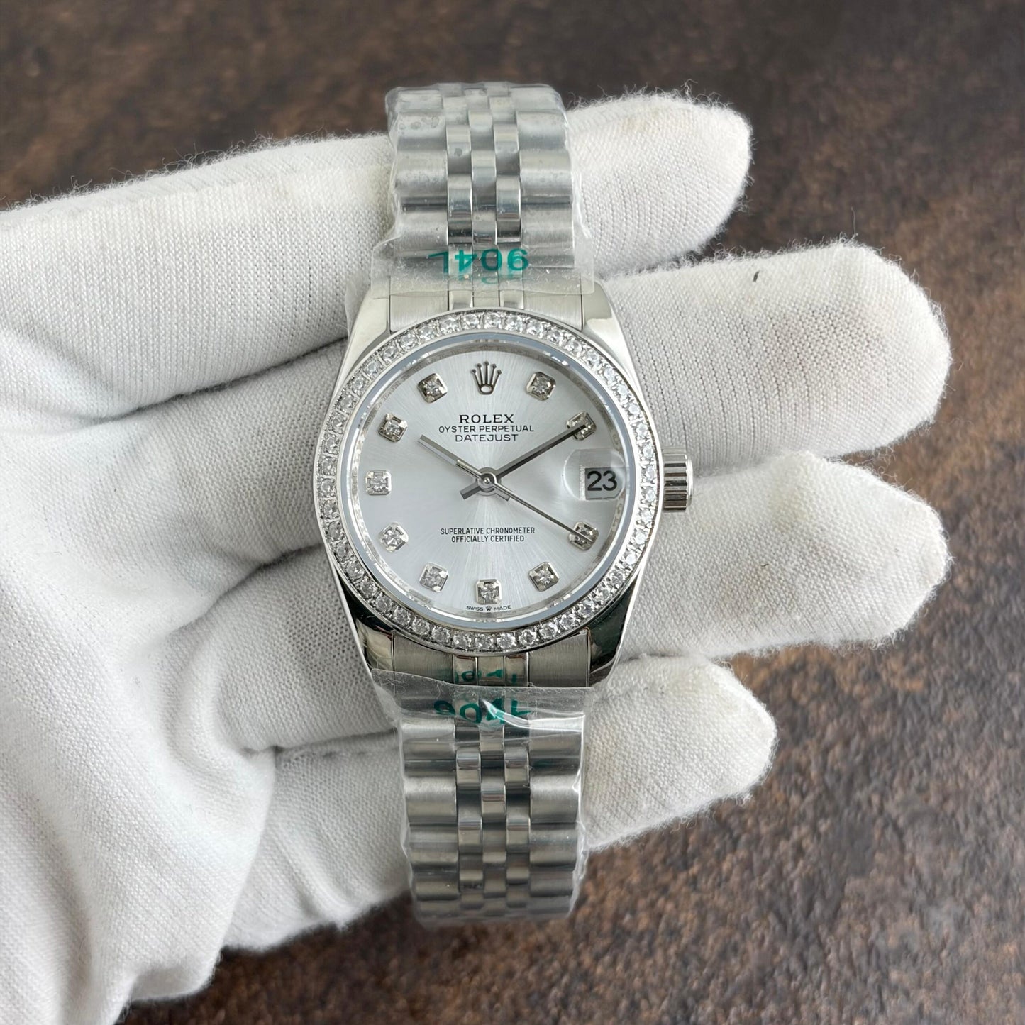 Rolex Datejust Silver Diamond Dial Automatic