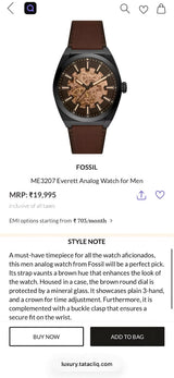 Fossil Everett Automatic Brown Open Heart