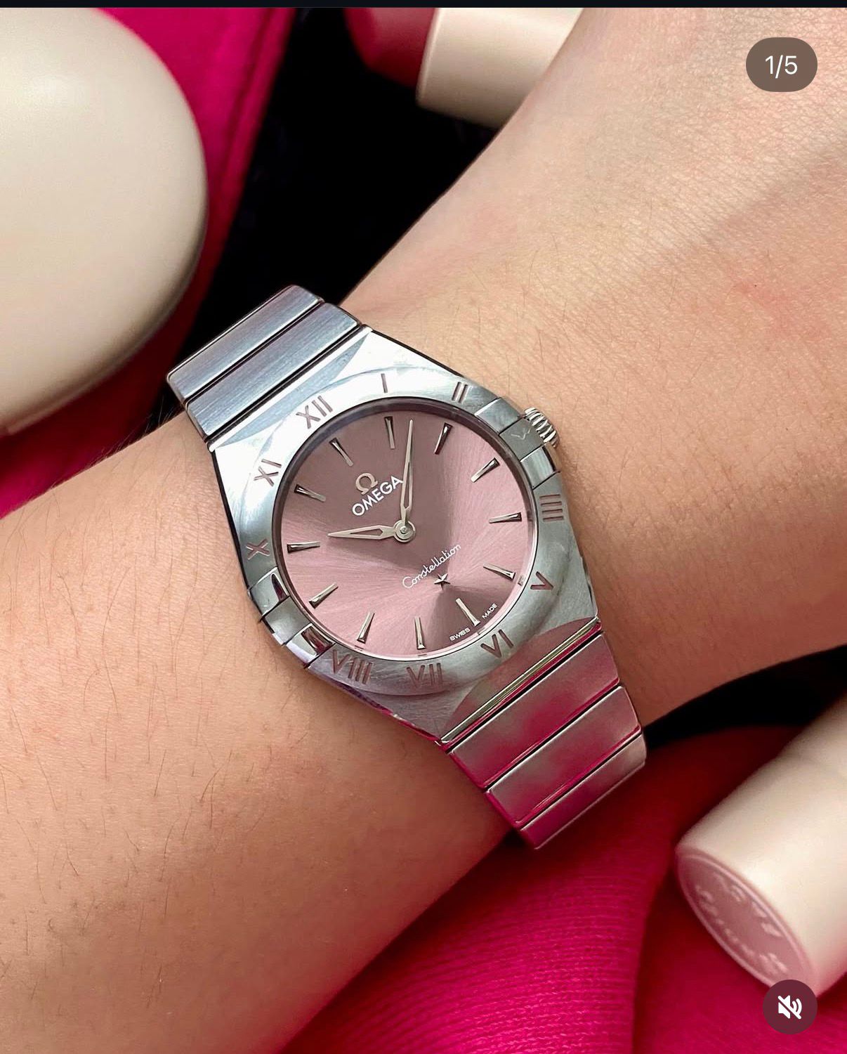 Omega Constellation Ladies Silver Chronograph