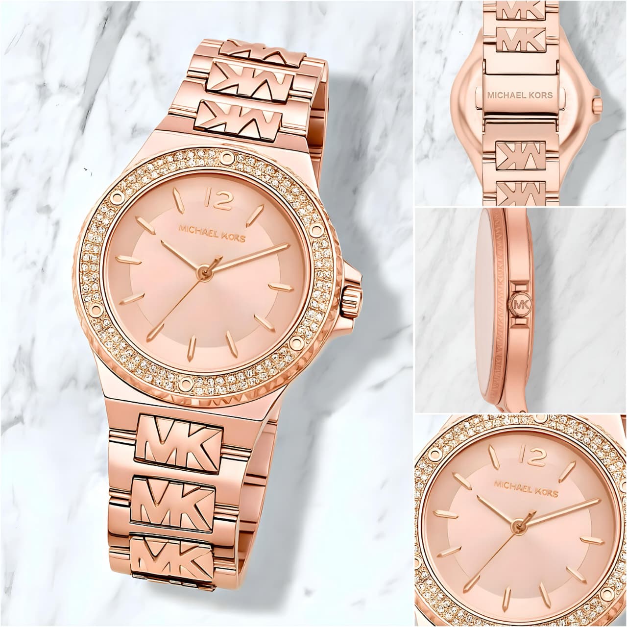 Michael Kors Lennox Rose Gold White Dial