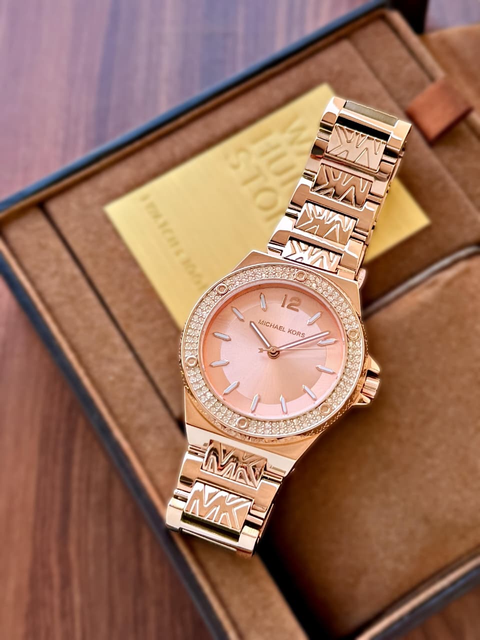 Michael Kors Lennox Rose Gold White Dial