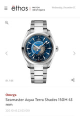 Omega Seamaster Aqua Terra Worldtimer Blue Dial