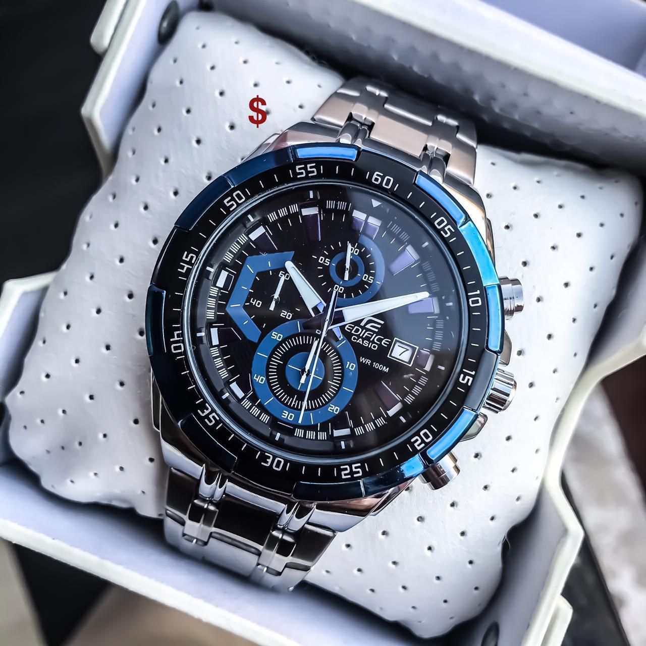 Edifice Casio EFR-539 Blue Ring Chronograph