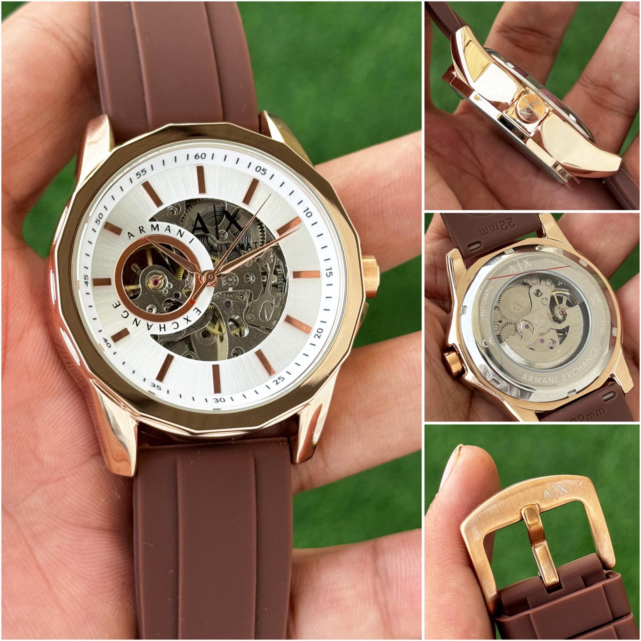 Armani Exchange Automatic Brown Strap