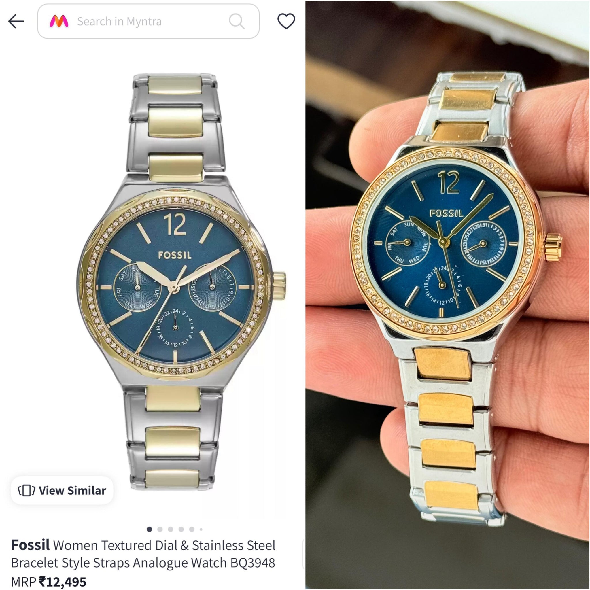 Fossil Eevie Multifunction Blue Dial