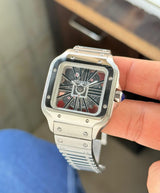 Cartier Santos Skeleton Silver