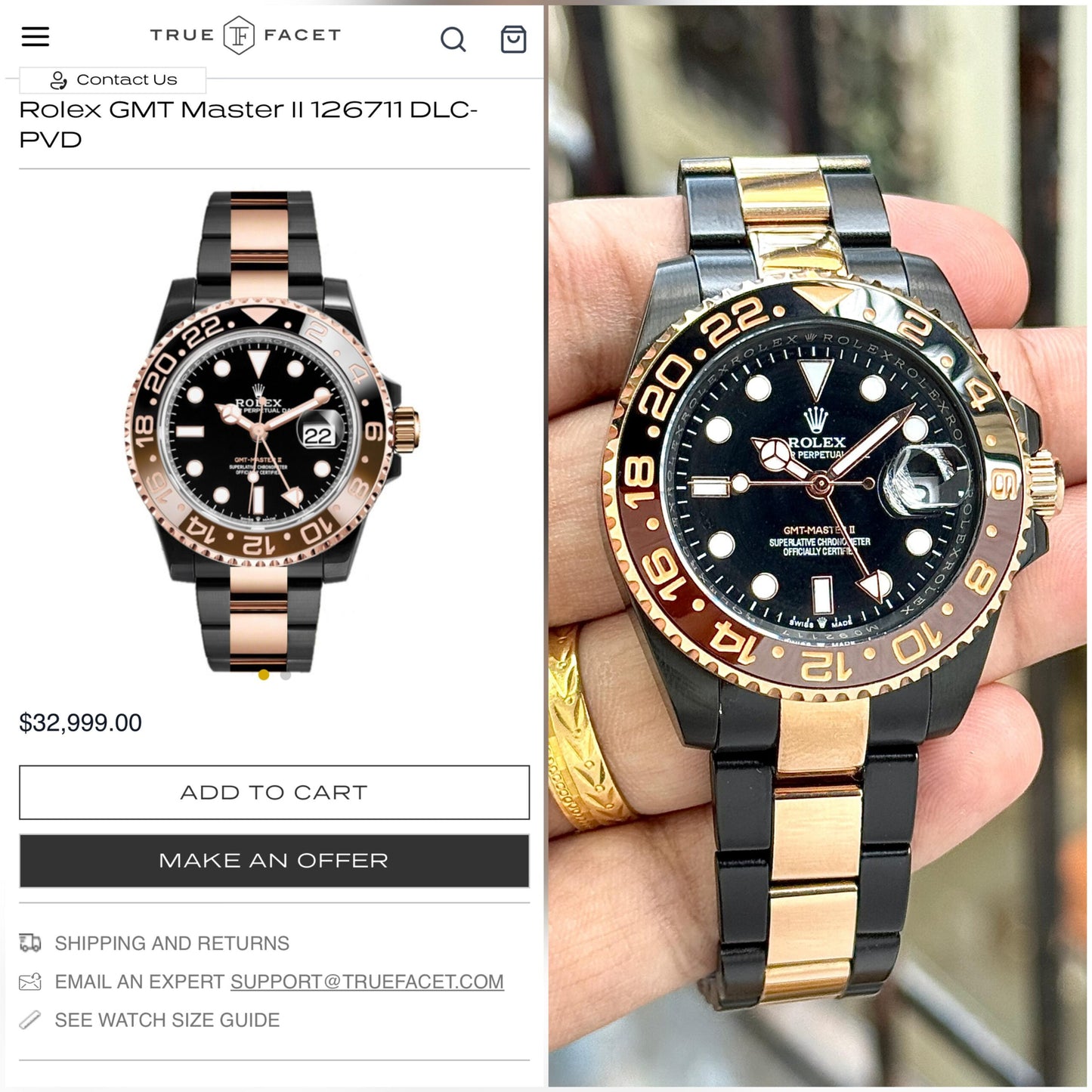 Rolex GMT-Master II Black &amp; Rose Gold