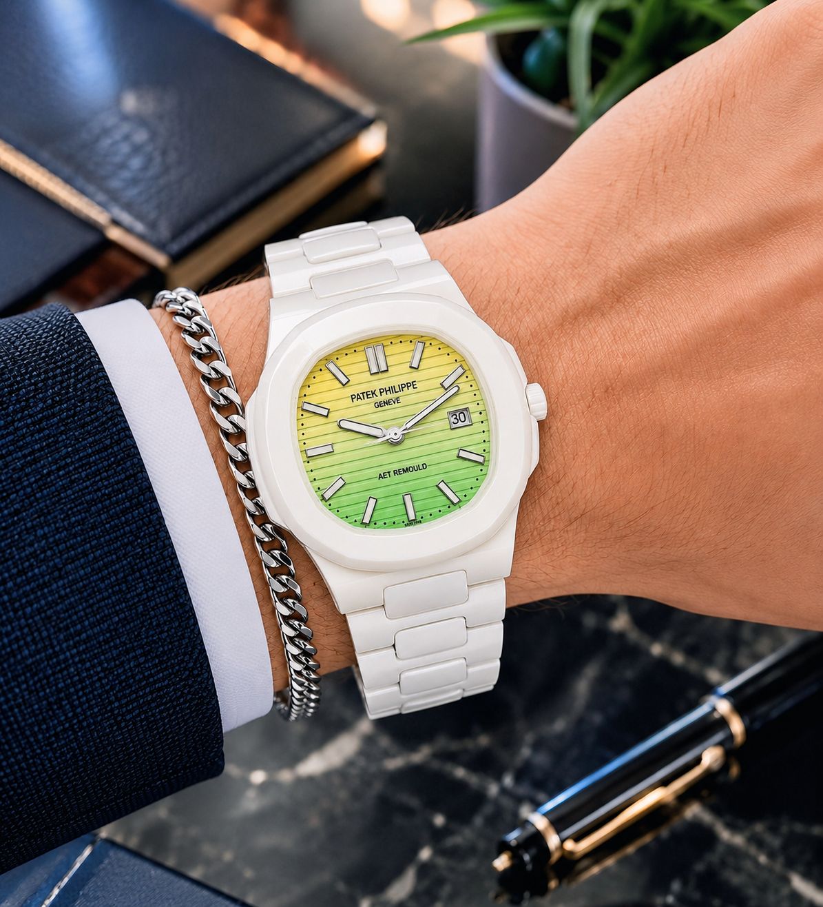 Patek Philippe White Ceramic Quartz