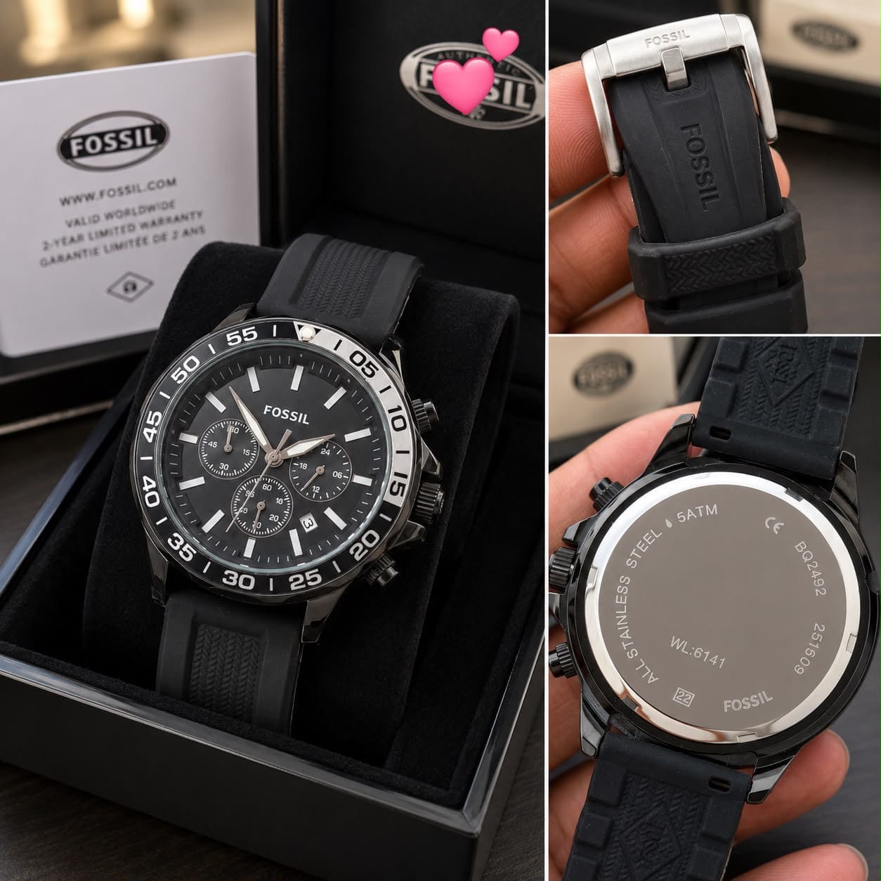 Fossil Chronograph Black Quartz Chronograph