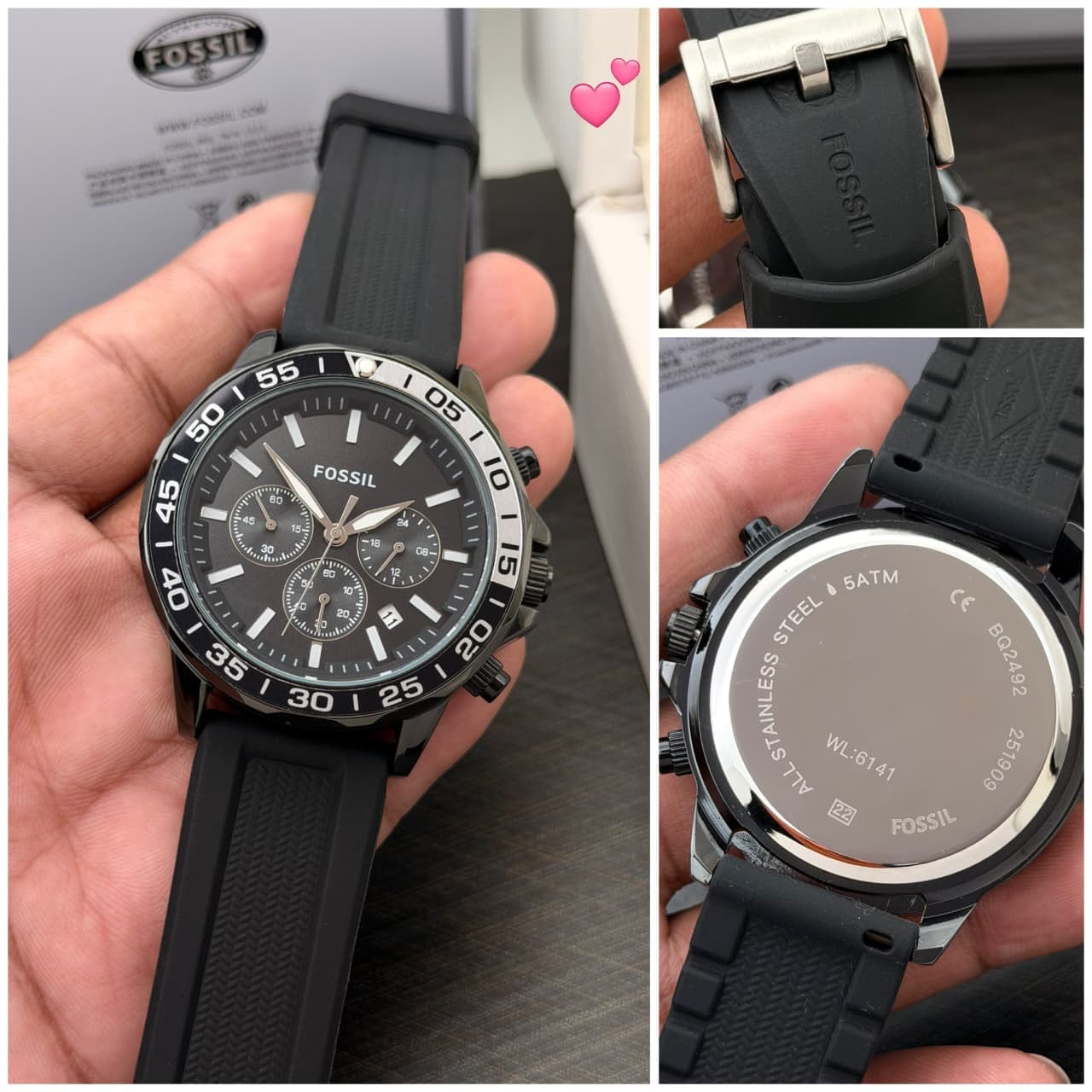 Fossil Chronograph Black Quartz Chronograph