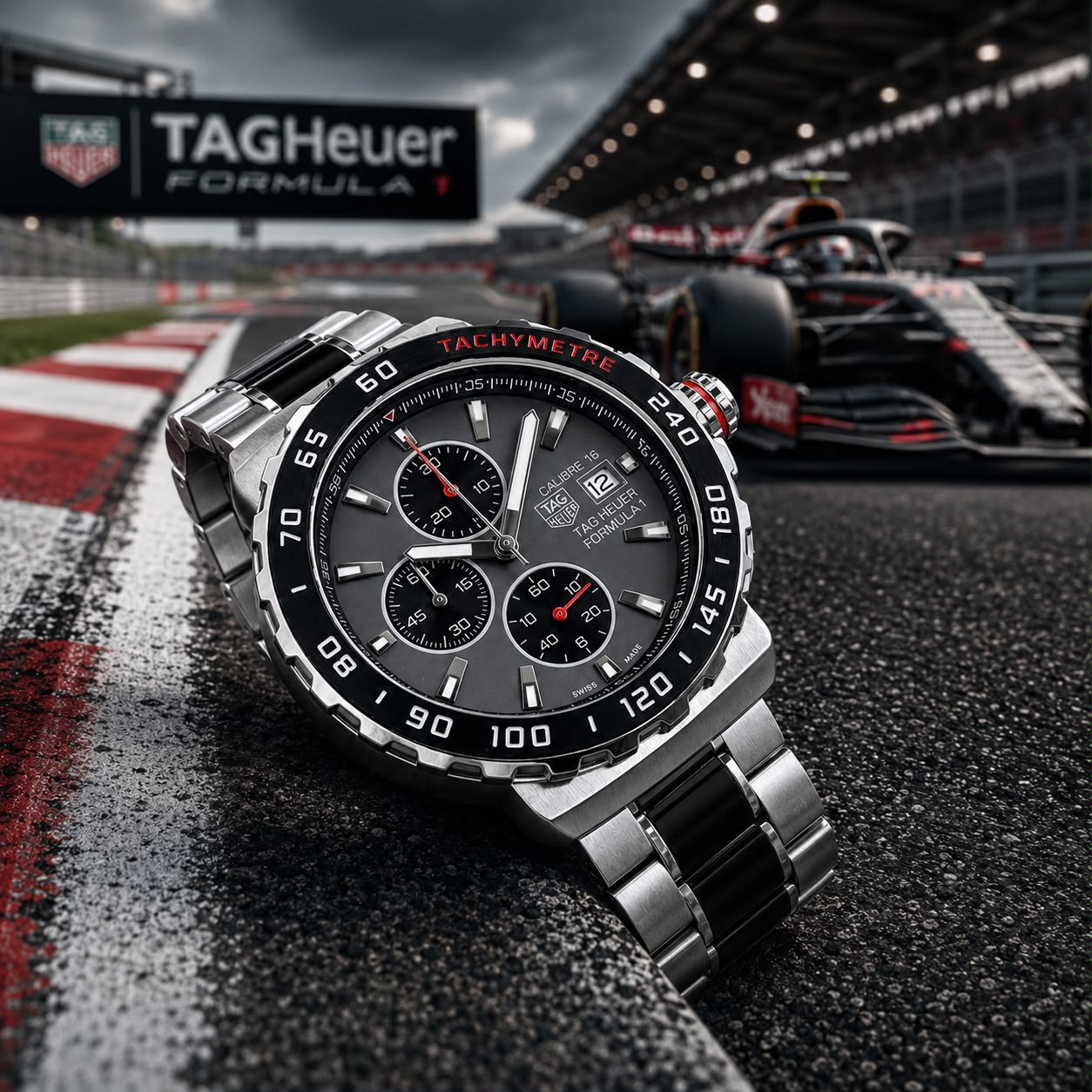 Tag Heuer Formula 1 Grey &amp; Black Chronograph