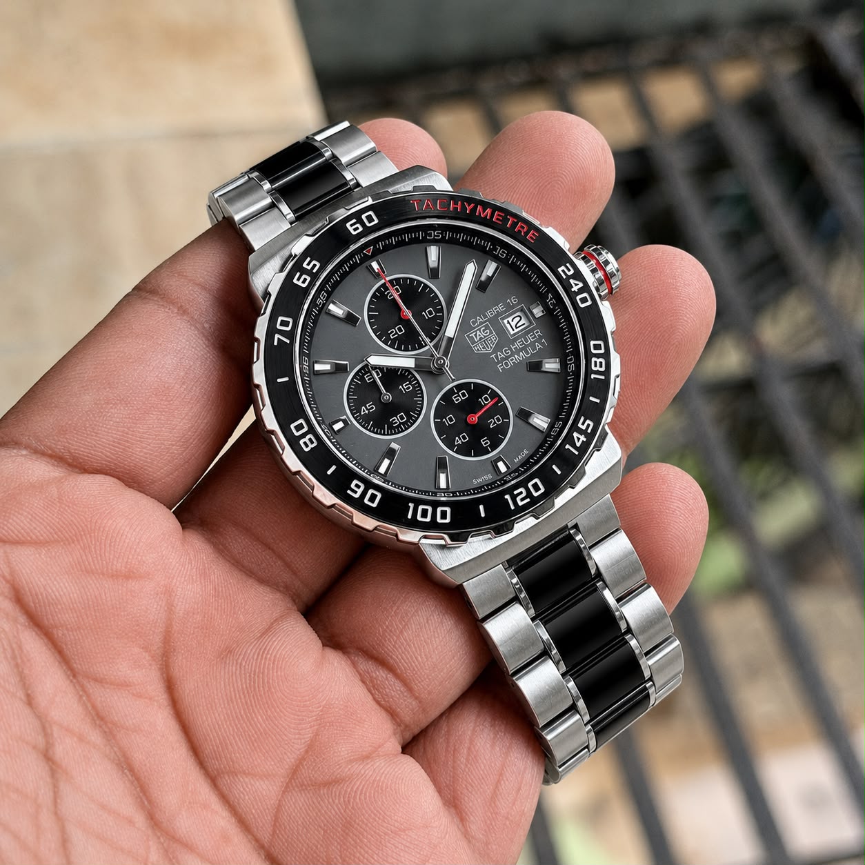 Tag Heuer Formula 1 Grey &amp; Black Chronograph
