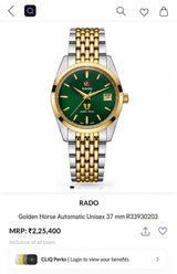 Rado Golden Green Dial Two-Tone Automatic