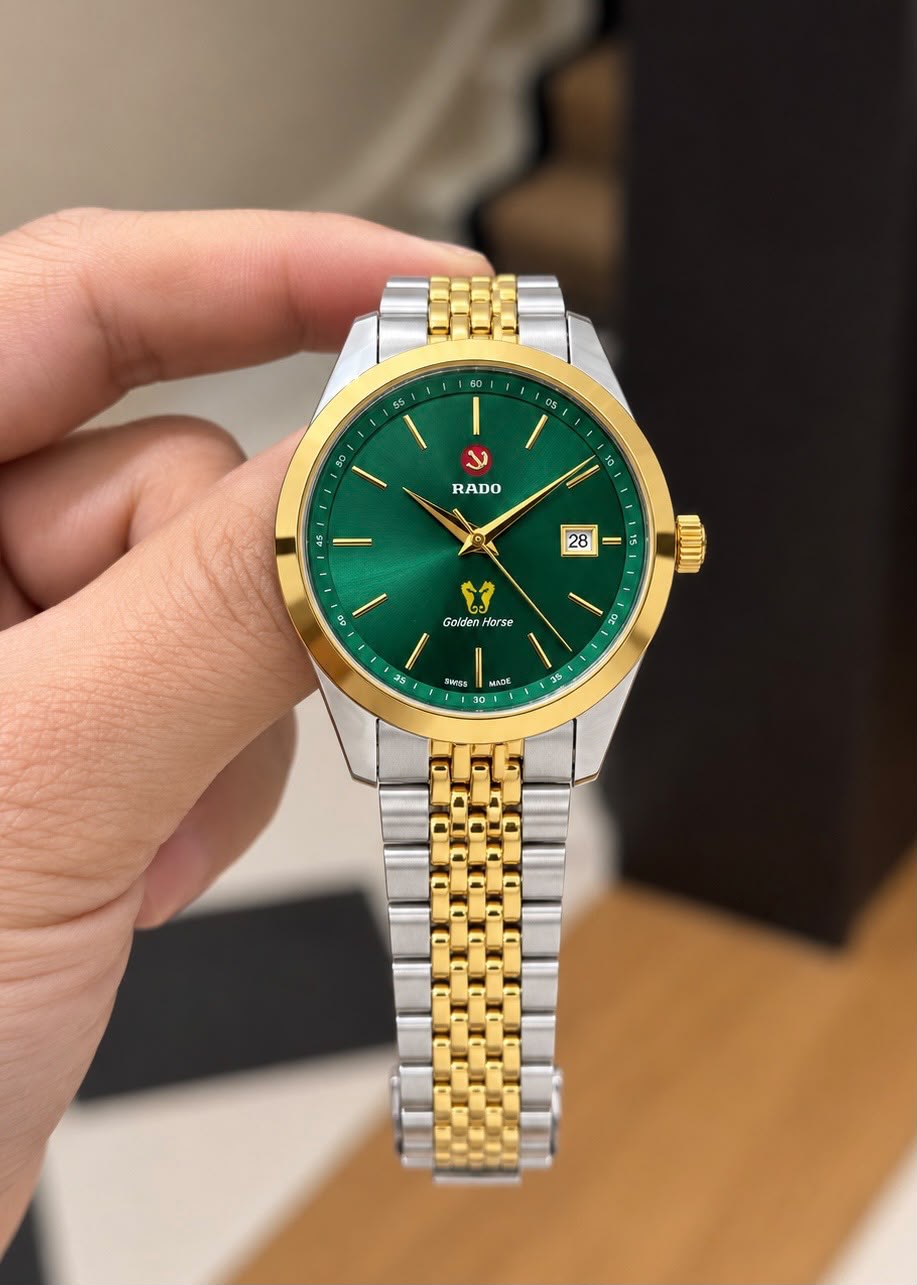 Rado Golden Green Dial Two-Tone Automatic