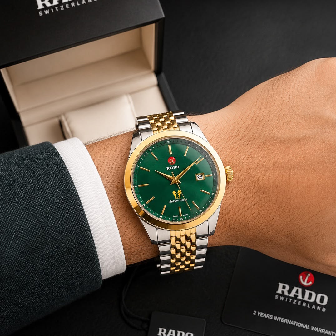 Rado Golden Green Dial Two-Tone Automatic