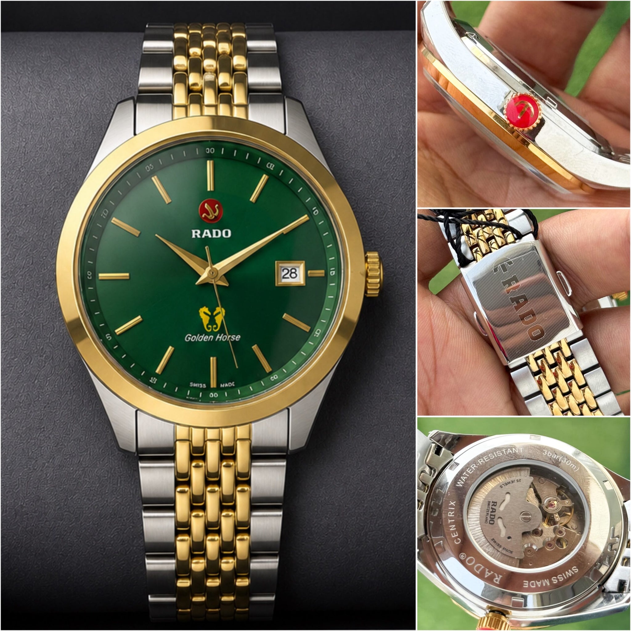 Rado Golden Green Dial Two-Tone Automatic