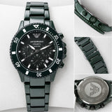 Emporio Armani Ceramica Dark Green Chronograph