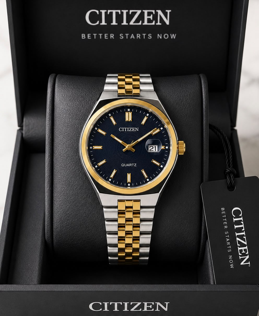 Citizen Quartz Two-Tone Navy Blue Dial