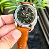 Fossil Automatic Skeleton Brown Leather Edition