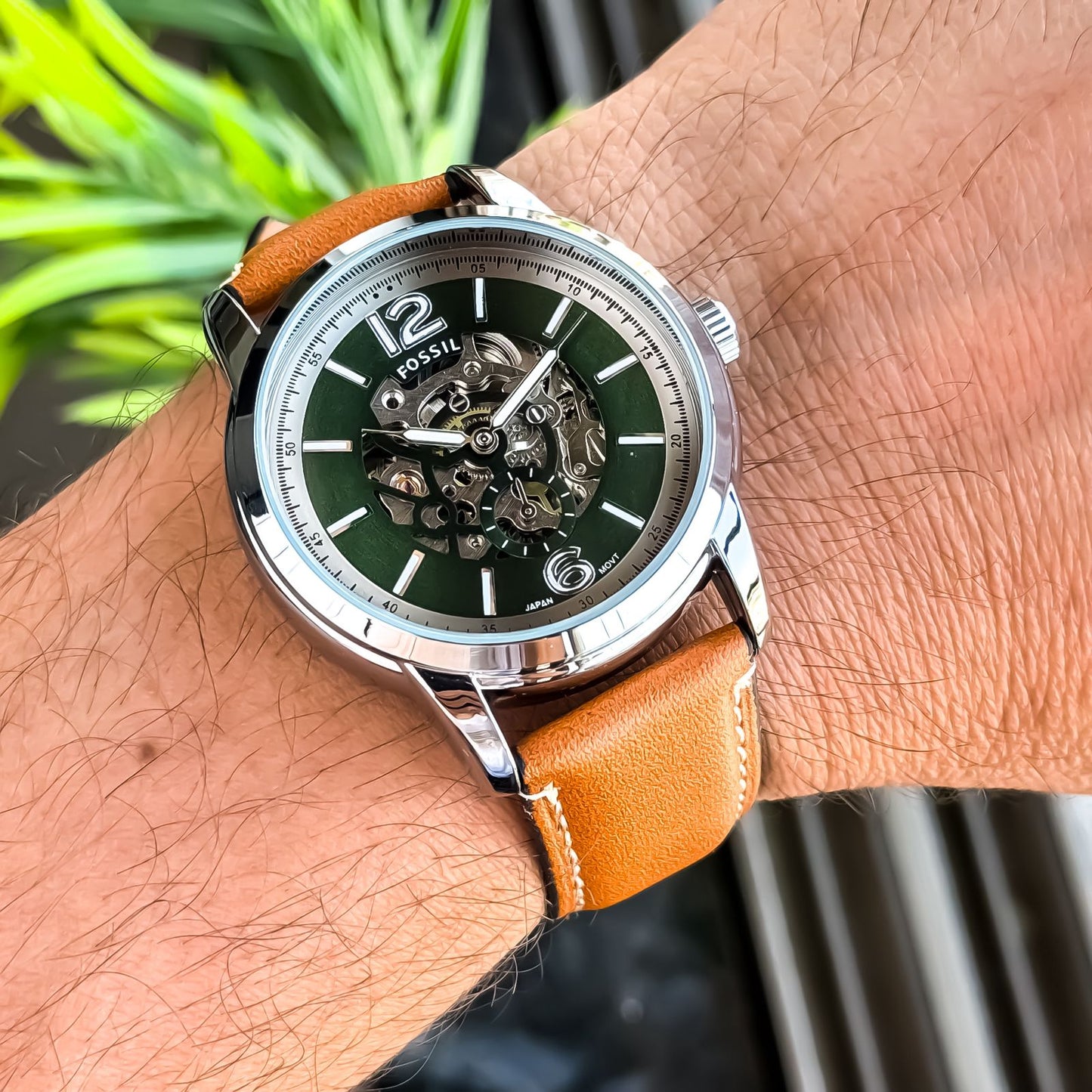 Fossil Automatic Skeleton Brown Leather Edition