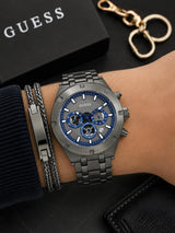Guess Gunmetal Blue Chronograph