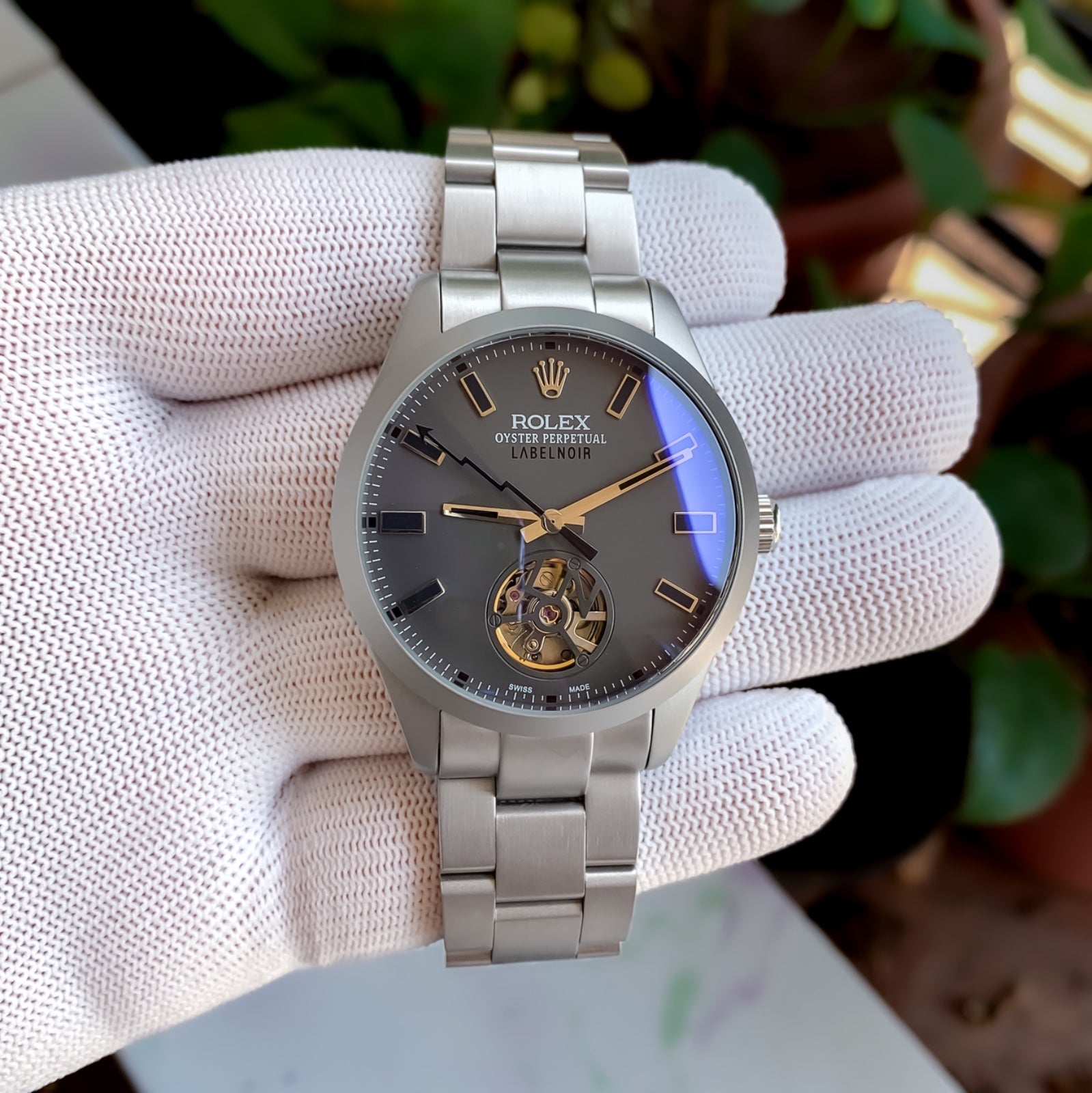 Rolex Label Noir Tourbillon Grey Dial