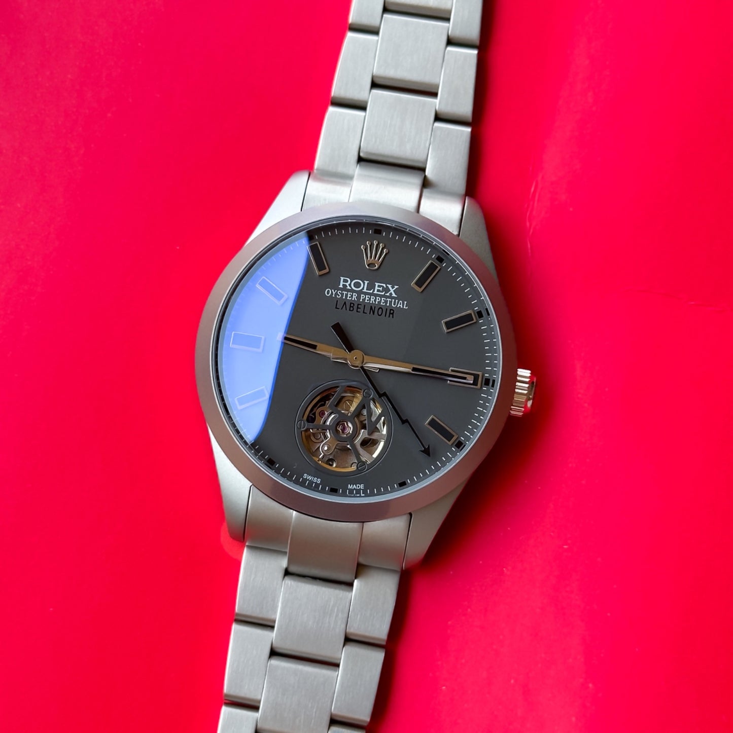 Rolex Label Noir Tourbillon Grey Dial