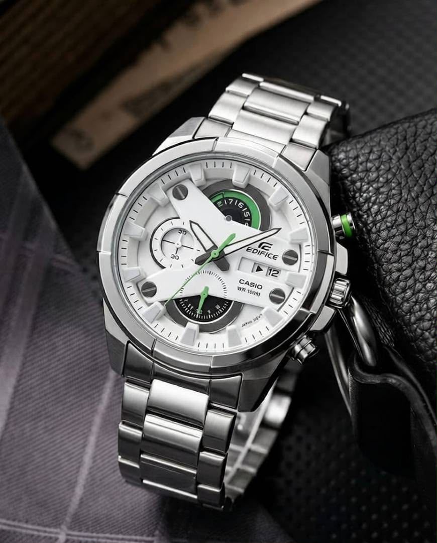 Edifice Casio Chronograph Silver Dial