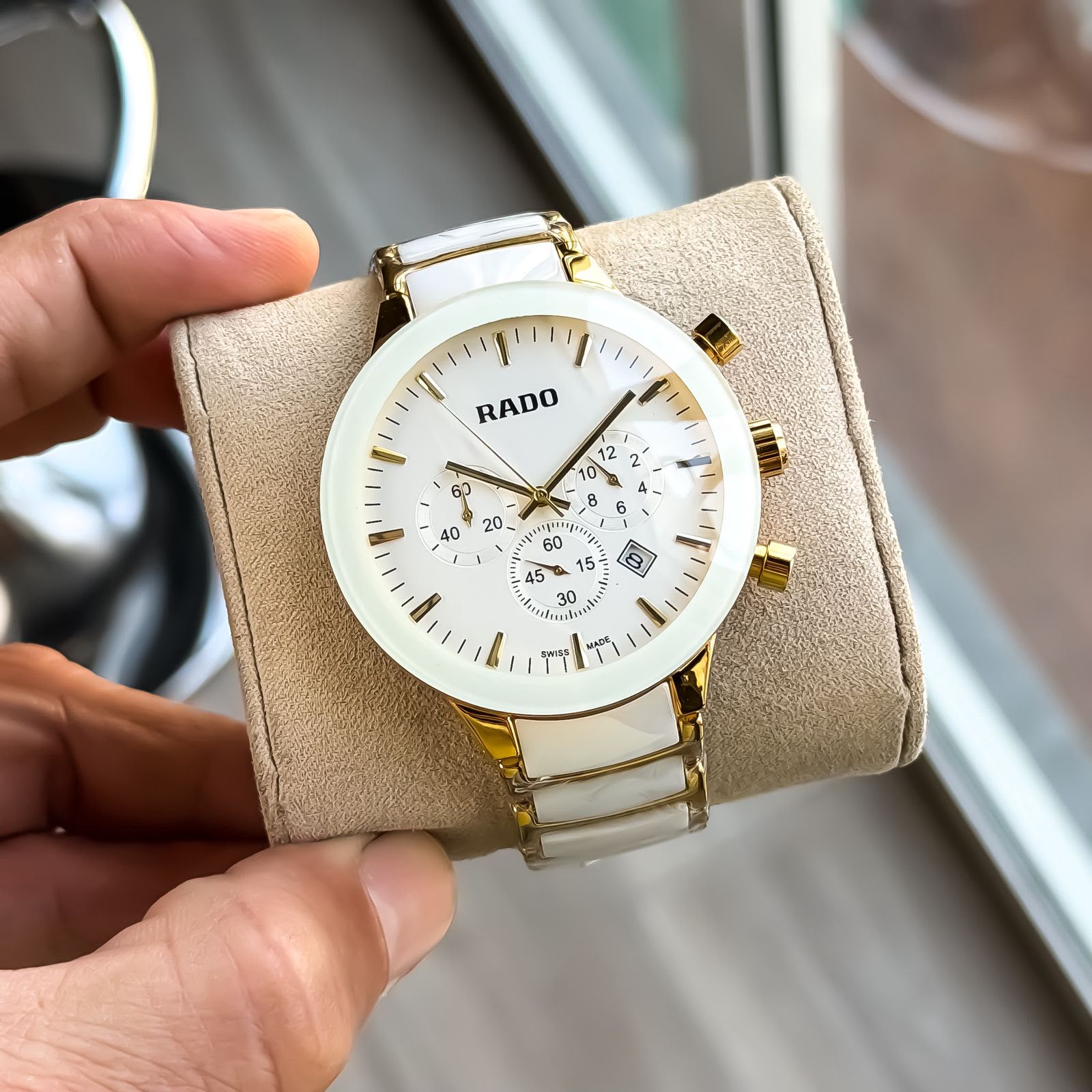 Rado Centrix White Ceramic Chronograph