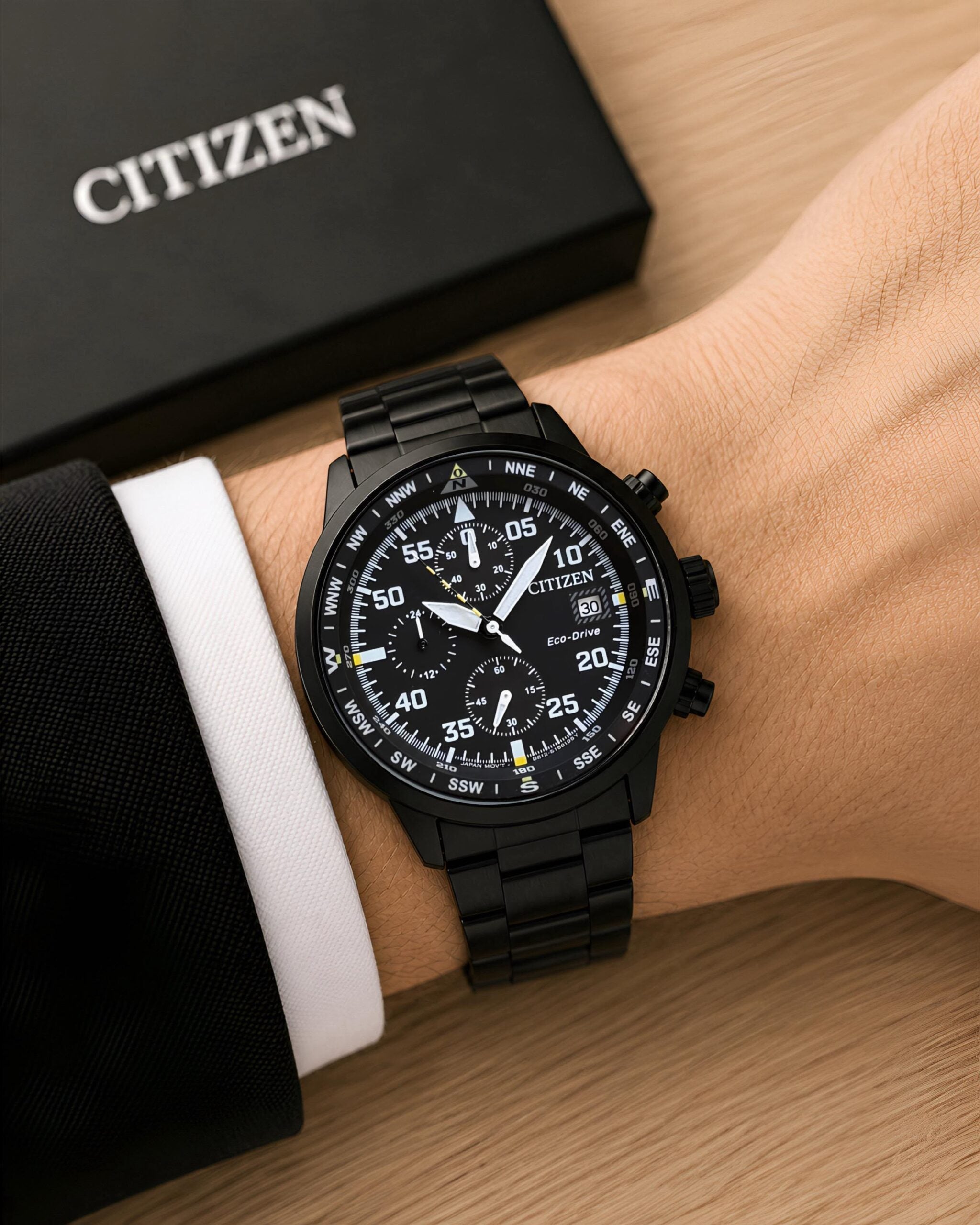 Citizen Eco Drive Chronograph Black Dial