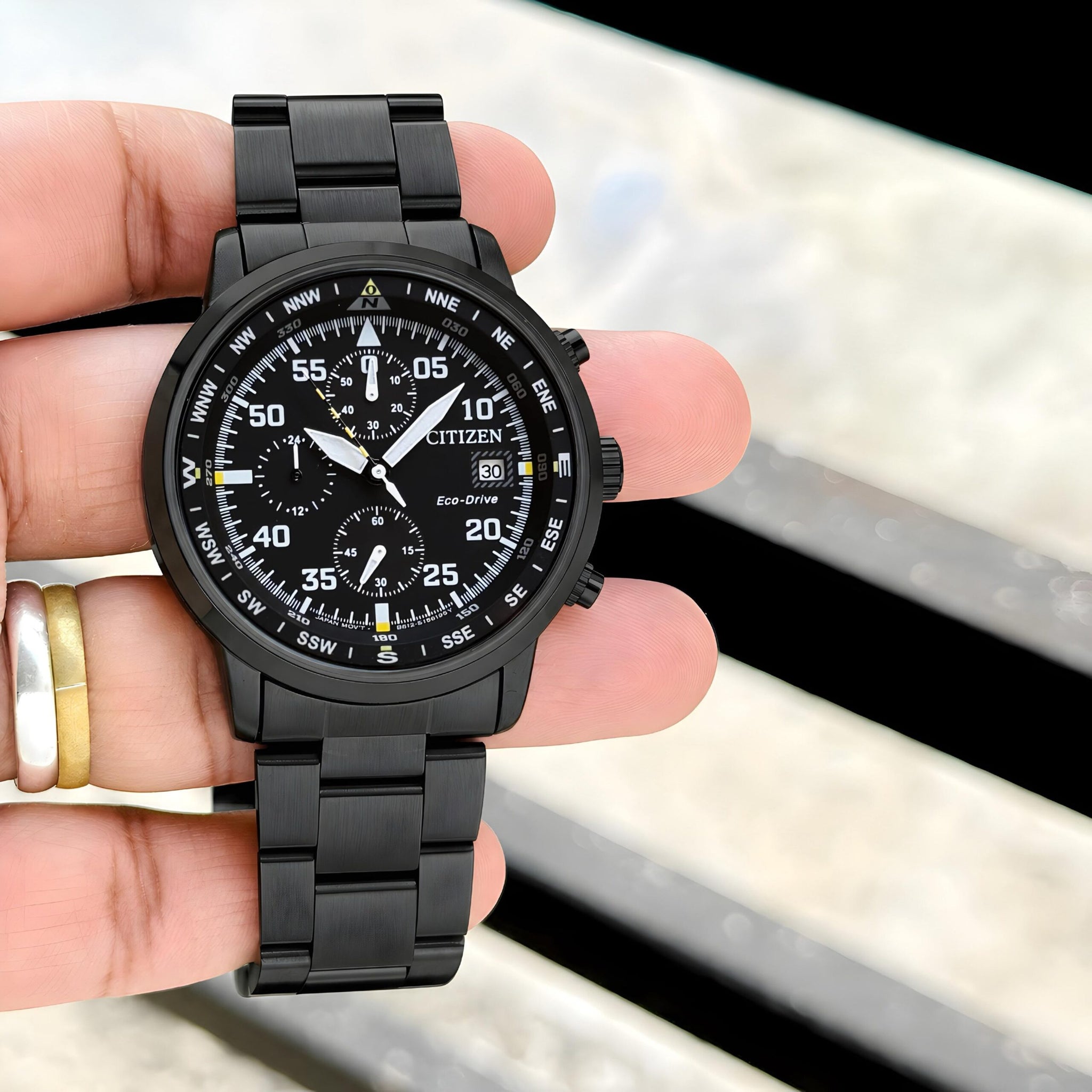 Citizen Eco Drive Chronograph Black Dial
