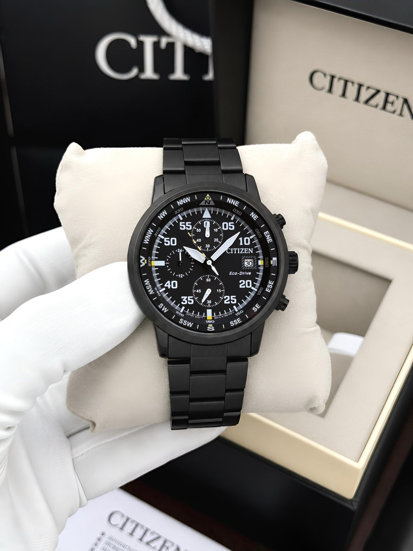 Citizen Eco Drive Chronograph Black Dial