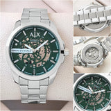 Armani Exchange Hampton Green Skeleton Dial