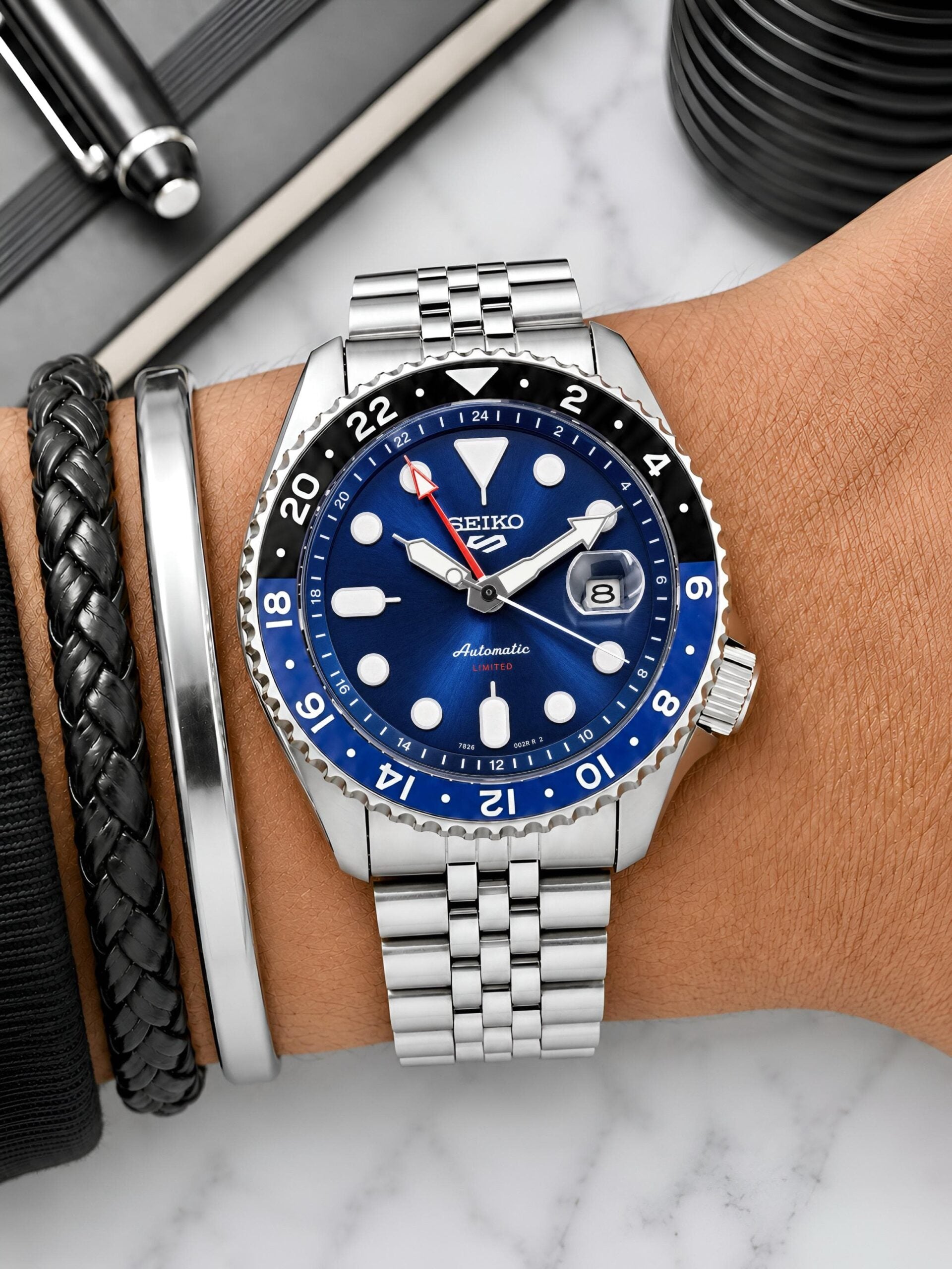 Seiko GMT Automatic Blue Dial