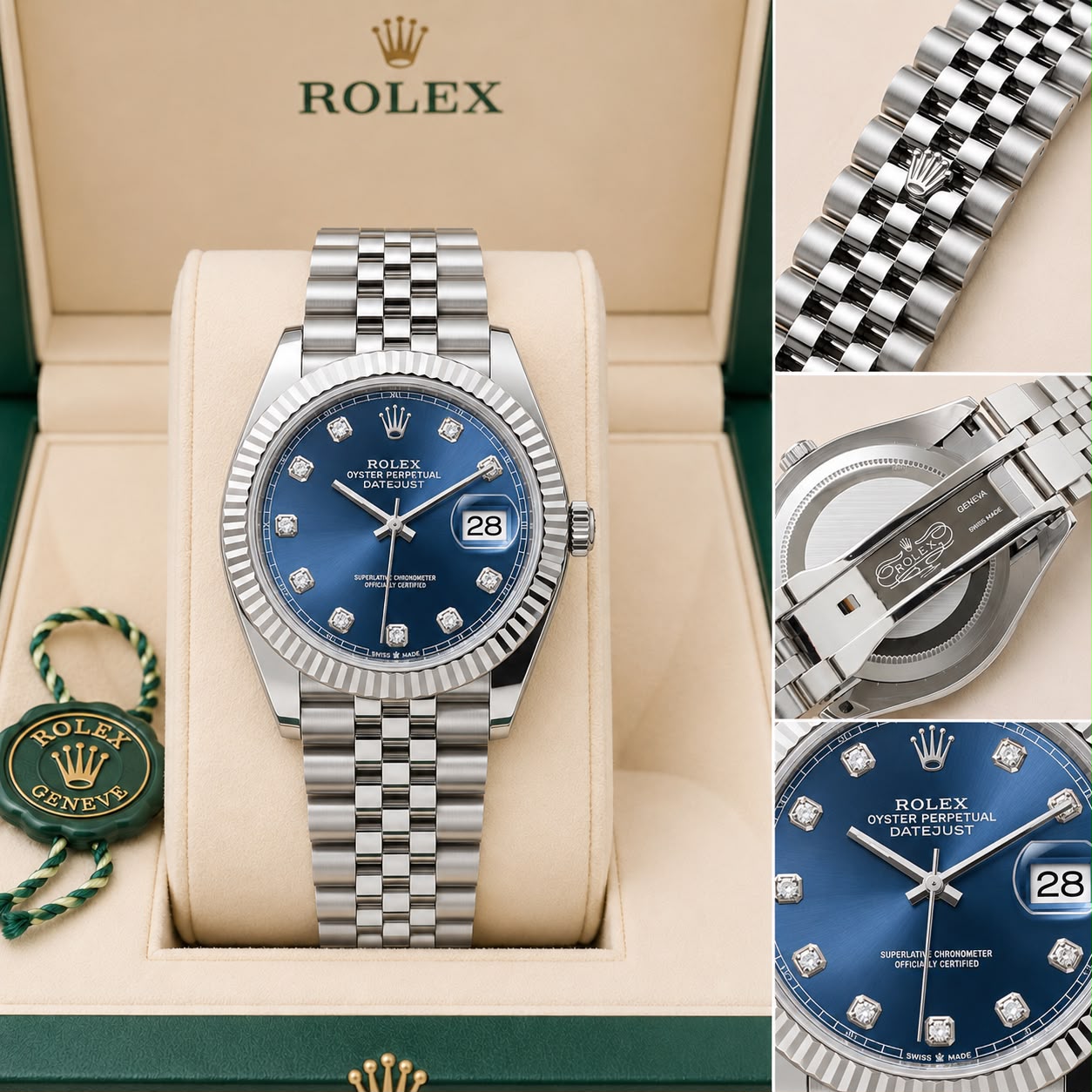 Rolex Oyster Perpetual Blue Diamond Dial