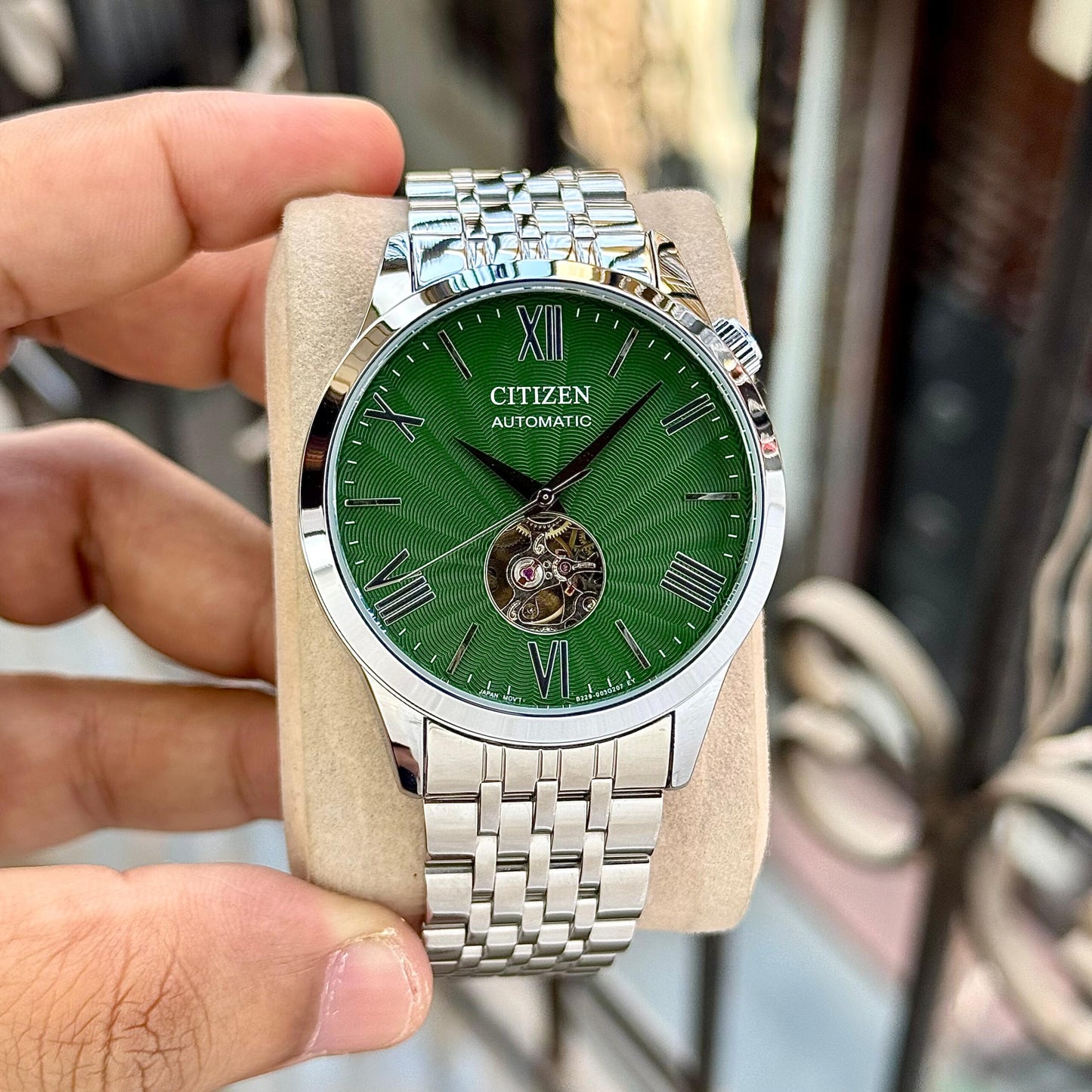 Citizen Emerald Green Open-Heart Dial