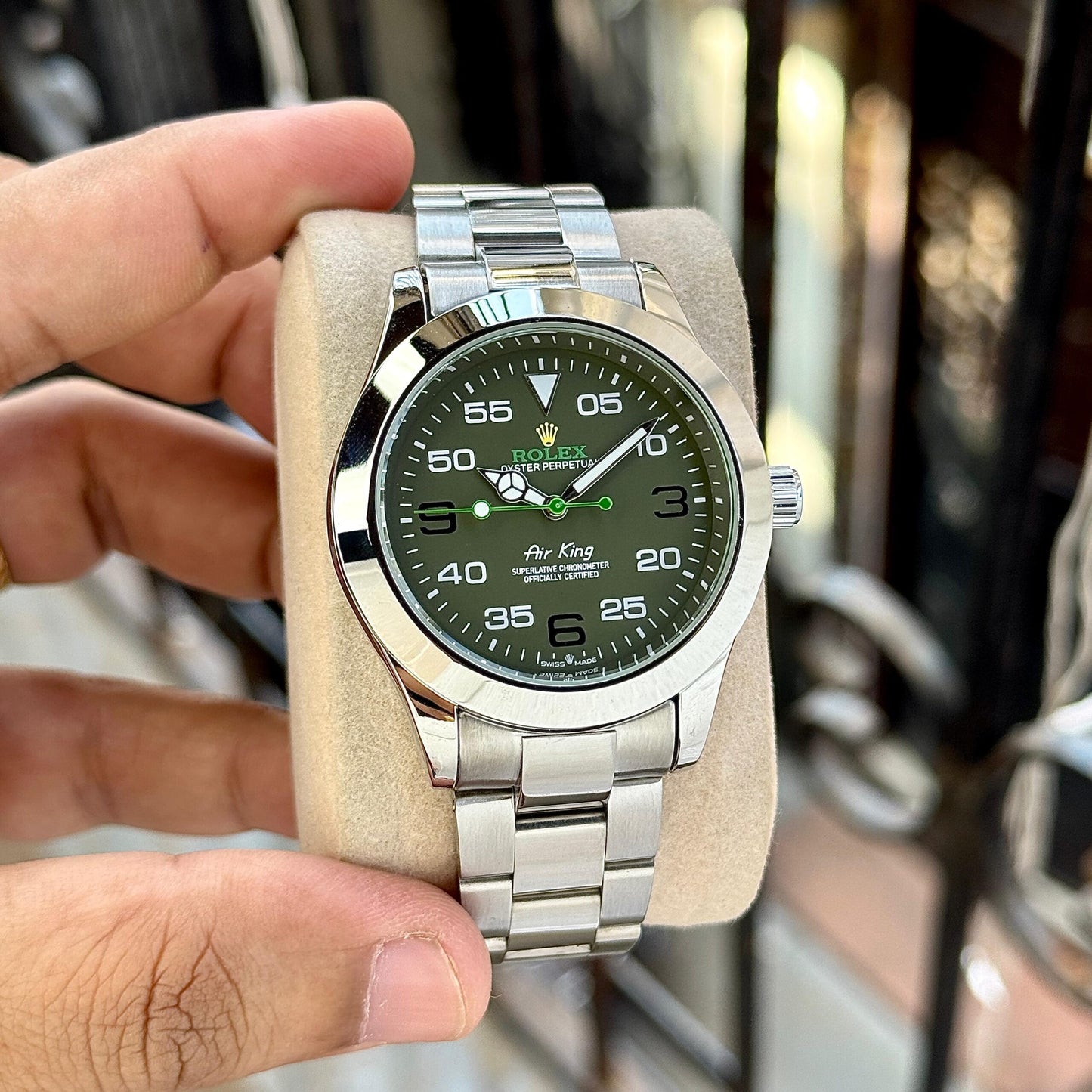 Rolex Air-King Olive Green Dial