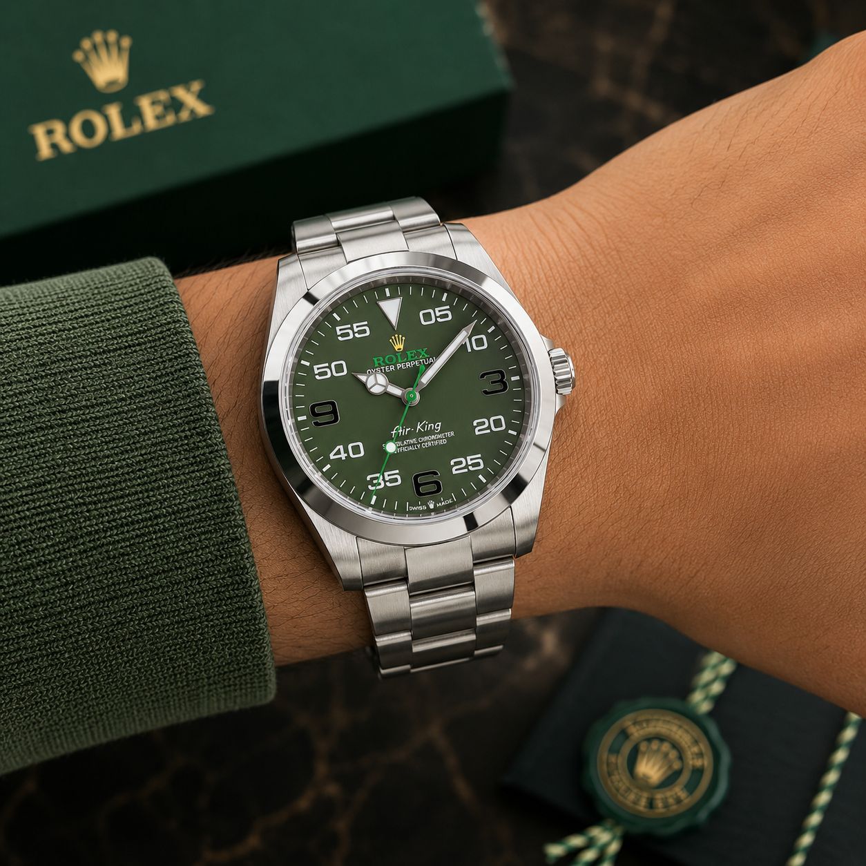Rolex Air-King Olive Green Dial
