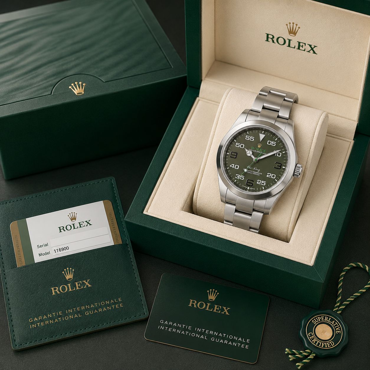Rolex Air-King Olive Green Dial