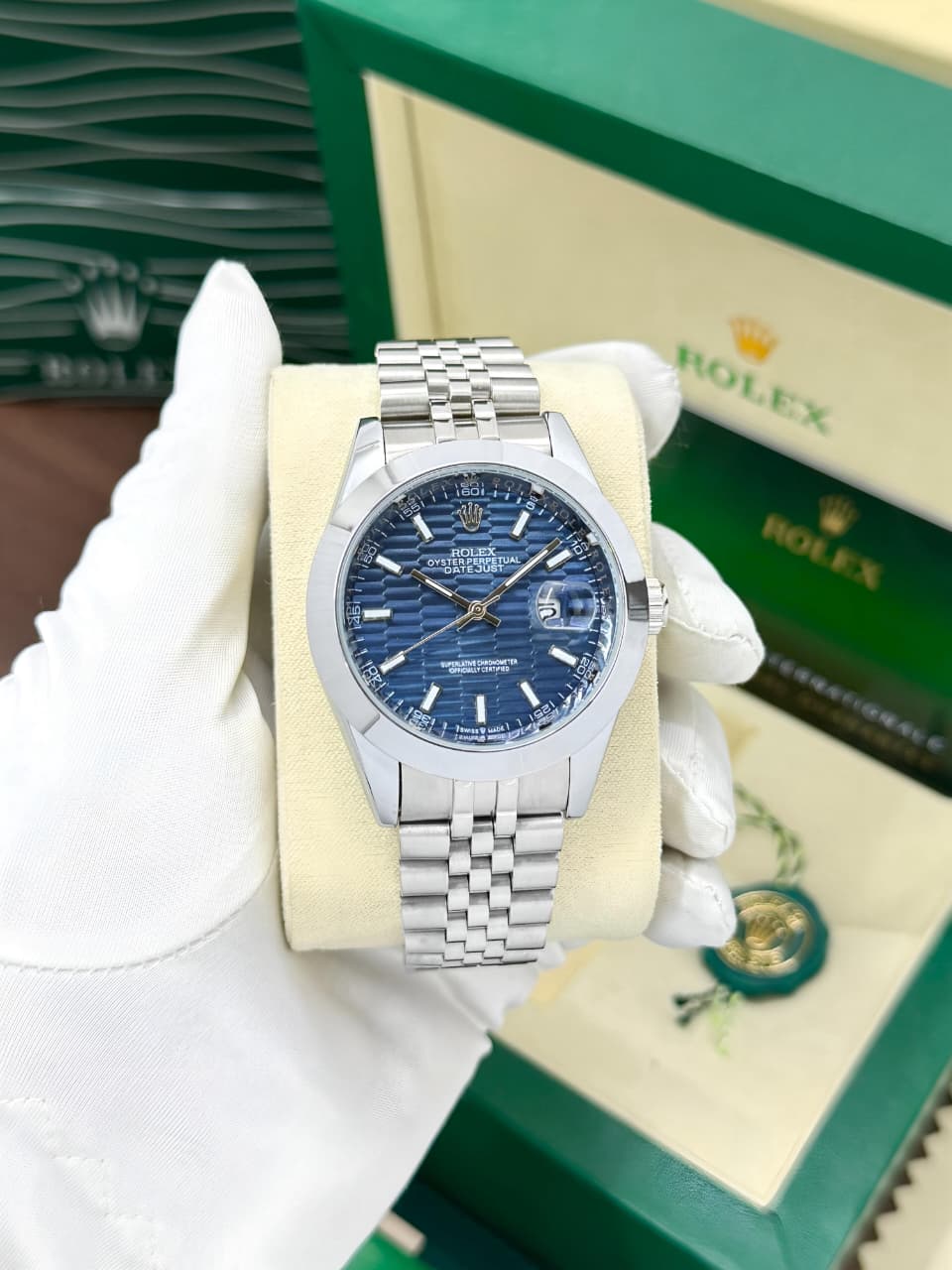 Rolex Datejust Blue Motif Dial Silver Edition
